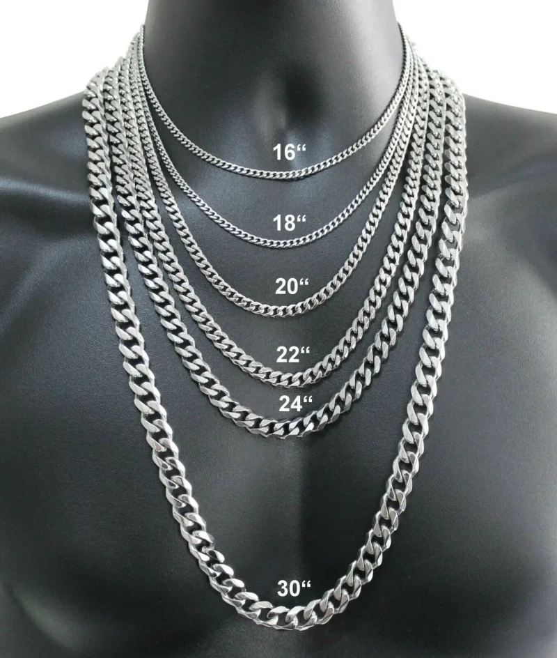 Cuban Link Chain 12Mm - Men's 925 Sterling Silver Necklace 2/4/6/8/10/12MM