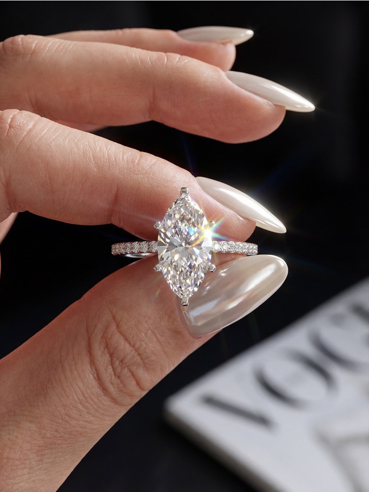 Real 2ct Real Moissanite Diamo - Moissanite Engagement Ring 1 Carat 评论和价格