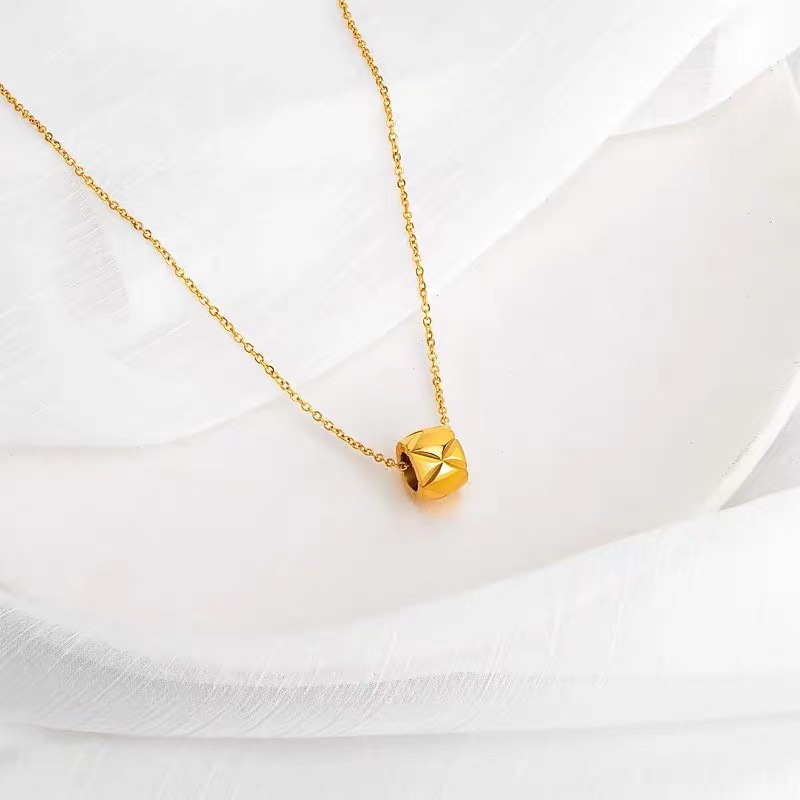 Luxury Golden Rhombus Cross Ci - Cross Pendant Necklace Gold 评论和价格