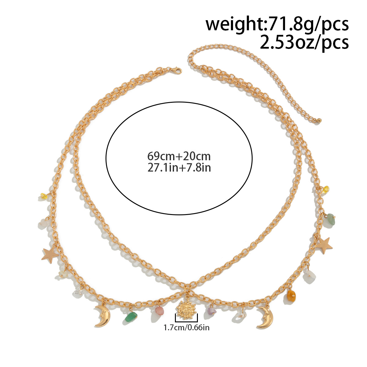 Boho Star Moon Sun Pendant Wai - Body Jewelry 评论和价格