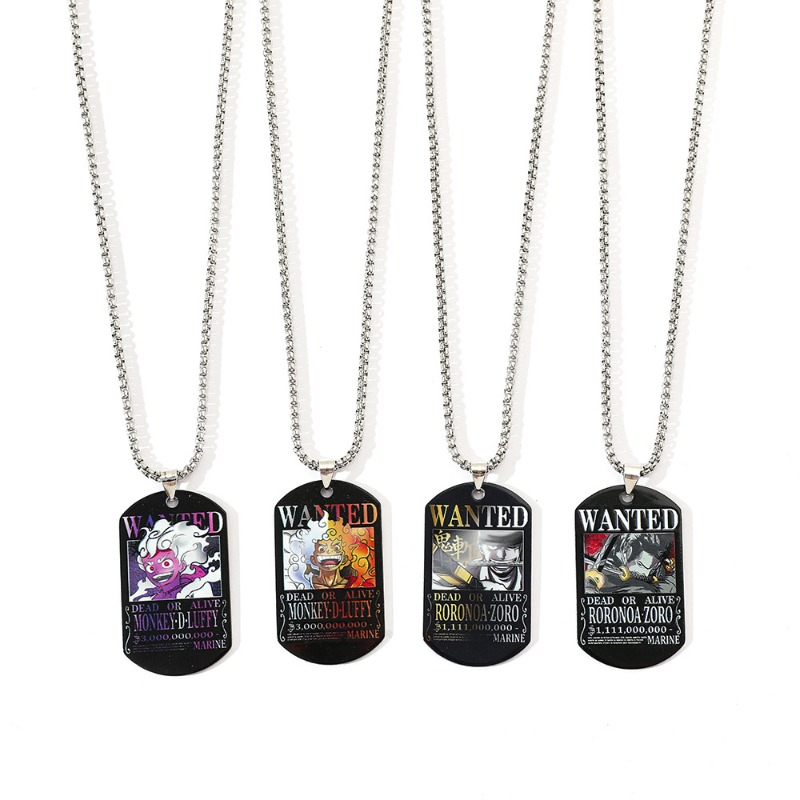 One Piece Luffy Zoro 3 Billion - Custom Name Necklace Stainless Steel 评论和价格