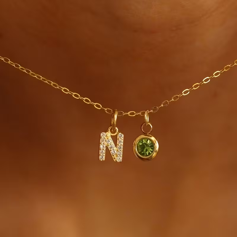 Custom A-Z Initial Letter Neck - Custom Name Necklace Stainless Steel 评论和价格