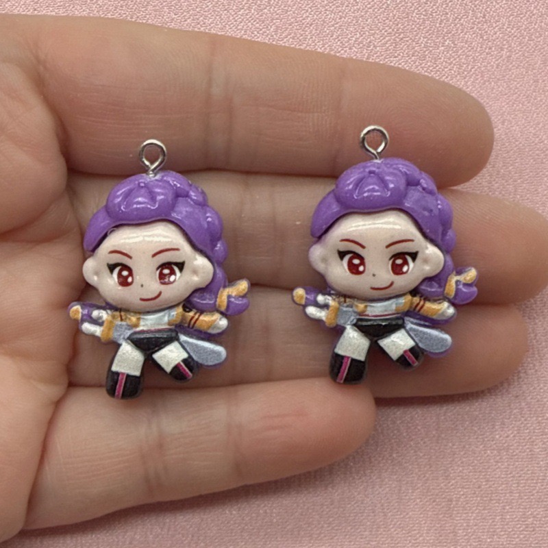 10pcs resin cartoon pendant, D - Earrings 评论和价格