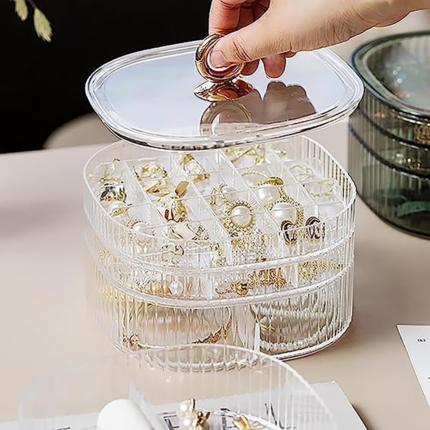 Transparent Jewelry Box 3-Laye - Earrings 评论和价格