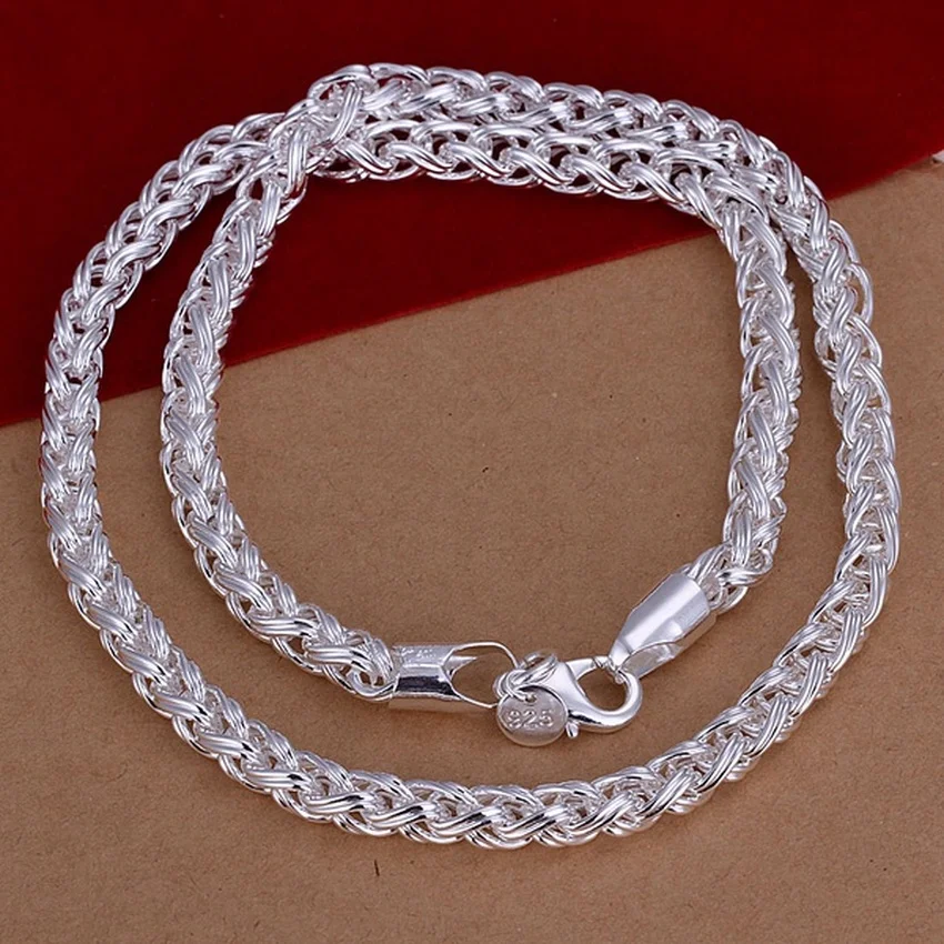 50cm 925 Sterling Silver 6MM N - 925 Sterling Silver Chain Necklace Men 评论和价格