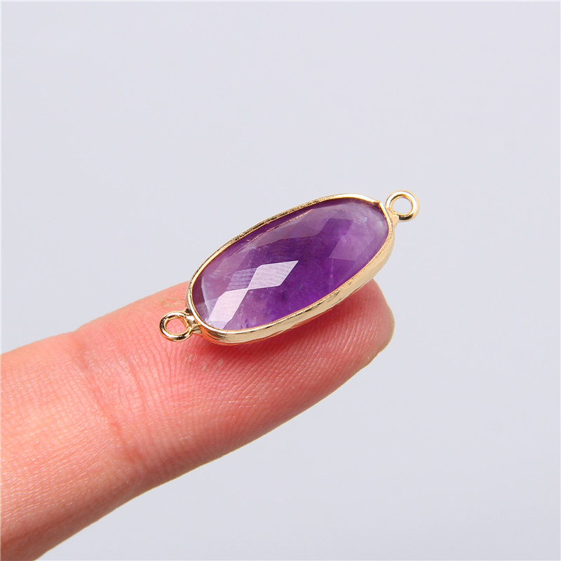 2pcs 10X26mm Natural Double Lo - Crystal Pendant Necklace Natural Stone 评论和价格
