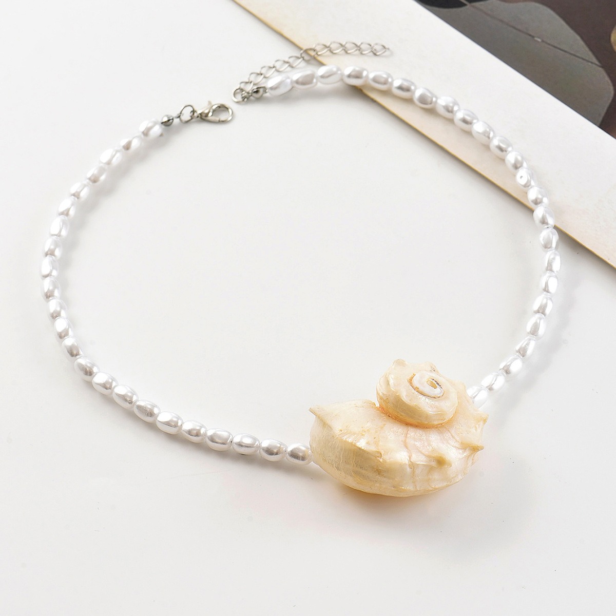 Vintage Bohemian Natural Conch - Pearl Choker Necklace Vintage 评论和价格