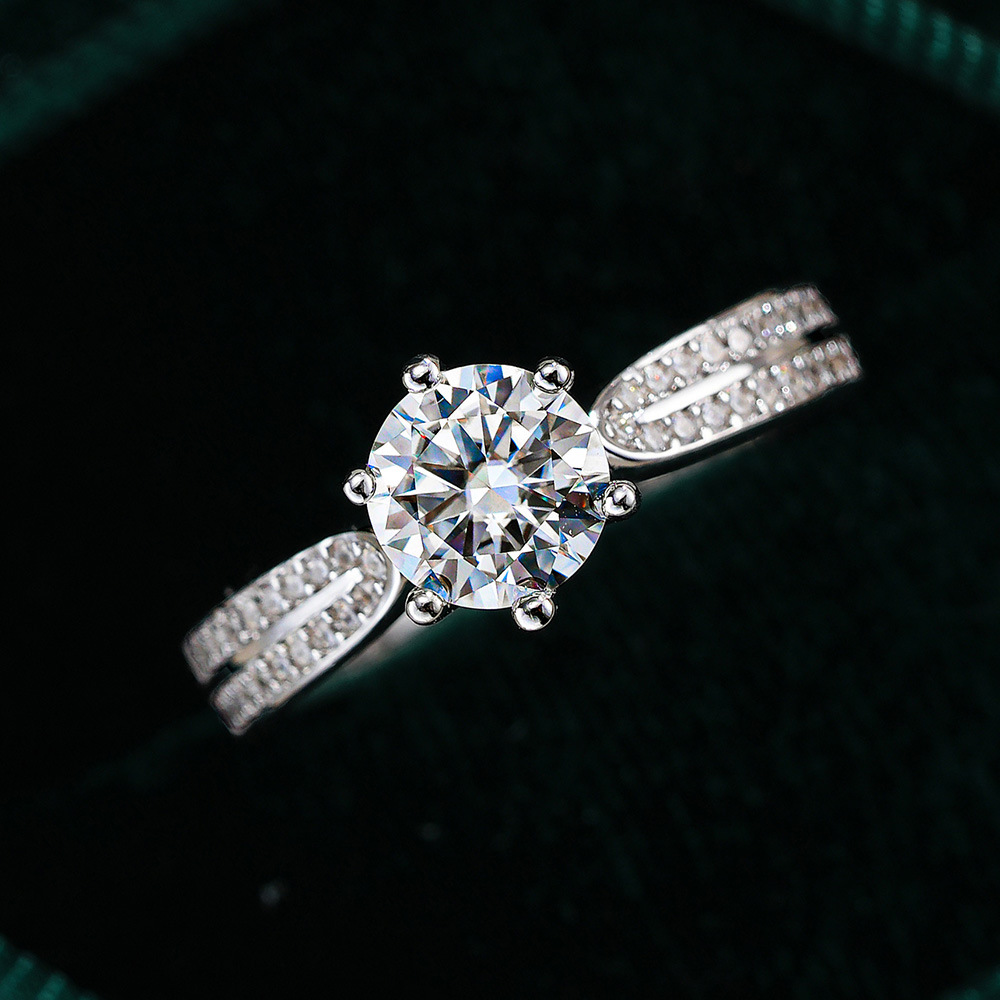 0.5/1/2/3 Carat Classic Six Cl - Moissanite Engagement Ring 1 Carat 评论和价格
