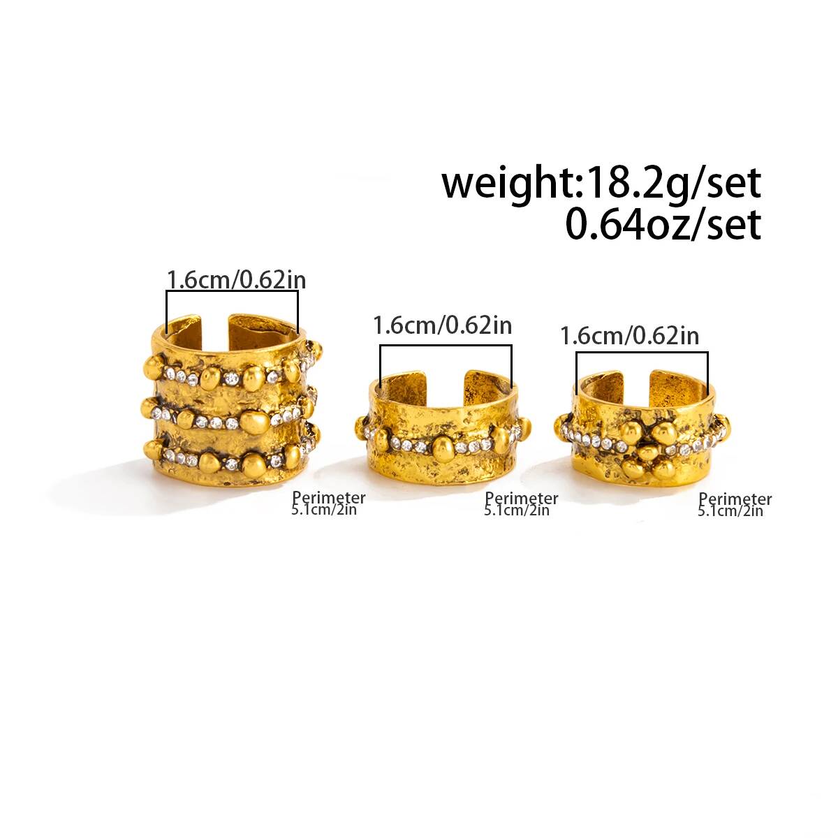 Ingemark 3Pcs Vintage Inlay Rh - Vintage Punk Knuckle Rings Set 评论和价格
