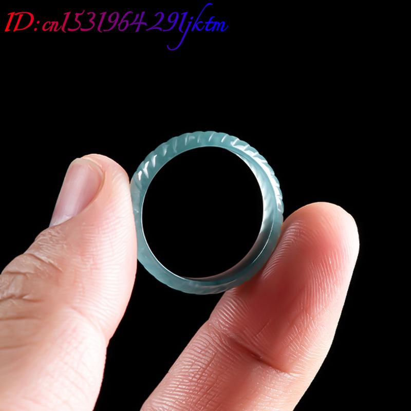 Blue Real Burmese Jadeite Ring - Rings 评论和价格