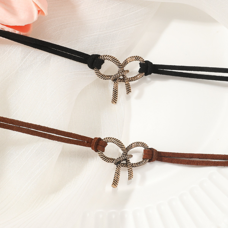 Vintage Metal Bow Choker Neckl - Layered Pendant Necklace Aesthetic 评论和价格