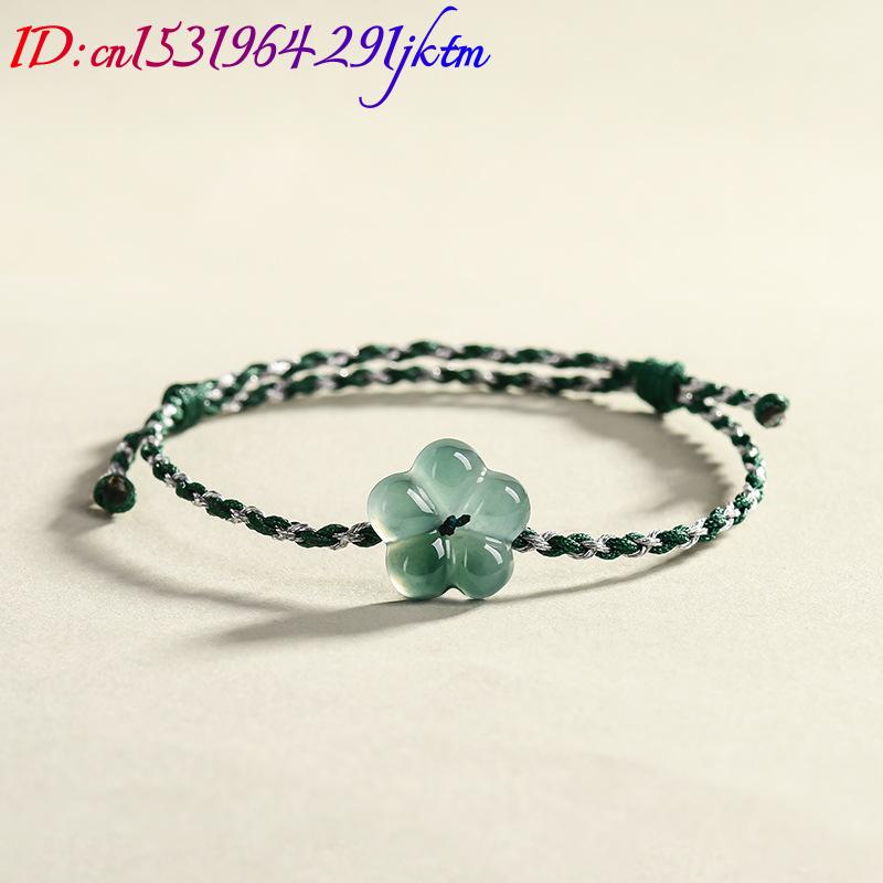 Burmese Jadeite Flower Bracele - Bracelets 评论和价格