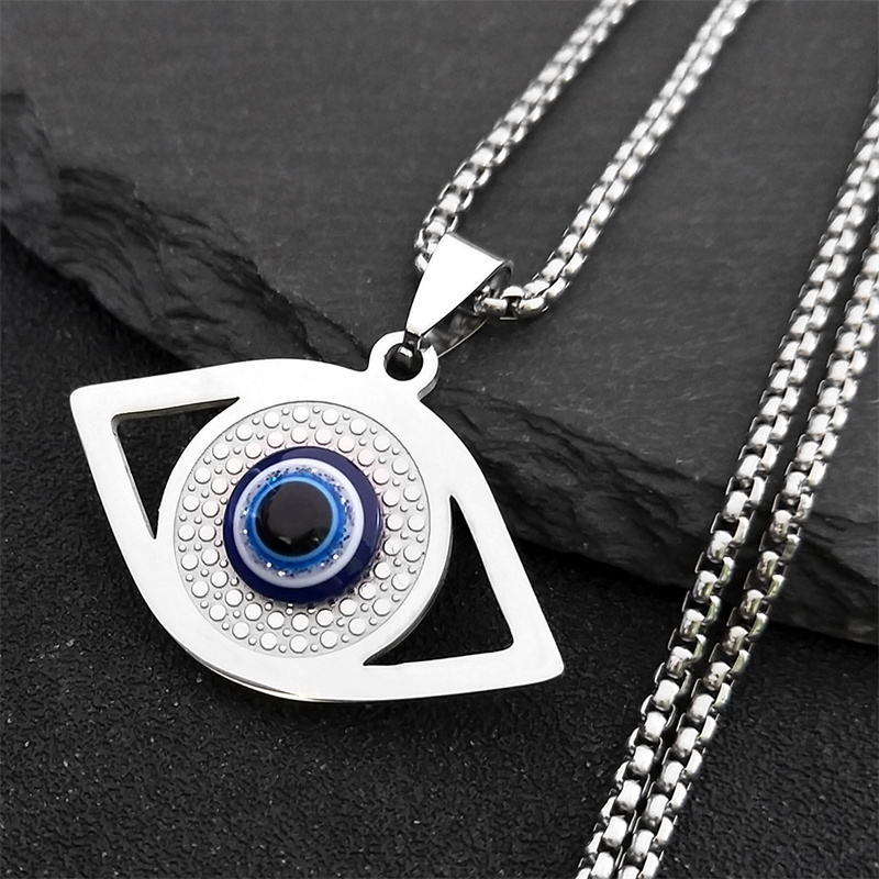 Islam Hamsa Evil Blue Eye Neck - Necklaces 评论和价格