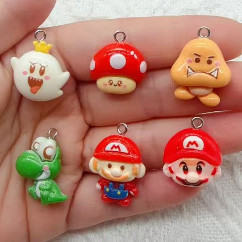 10pcs resin cartoon pendant, D - Earrings 评论和价格