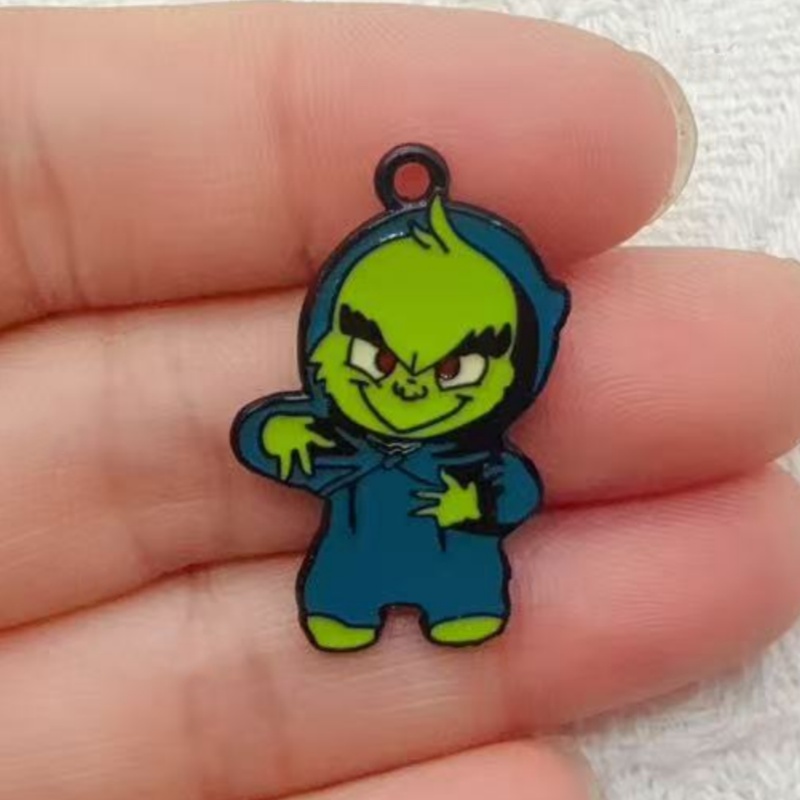 10pcs alloy drip oil cartoon C - Earrings 评论和价格