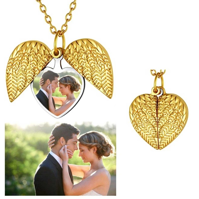 Custom Photo Heart Locket Neck - Heart Locket Necklace Photo 评论和价格
