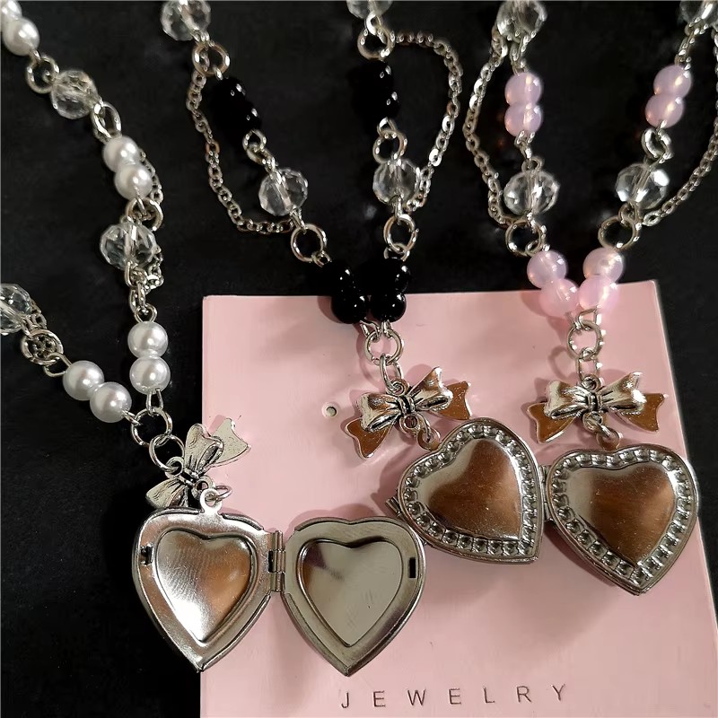 Goth Y2K Heart Locket Pendant  - Heart Locket Necklace Photo 评论和价格