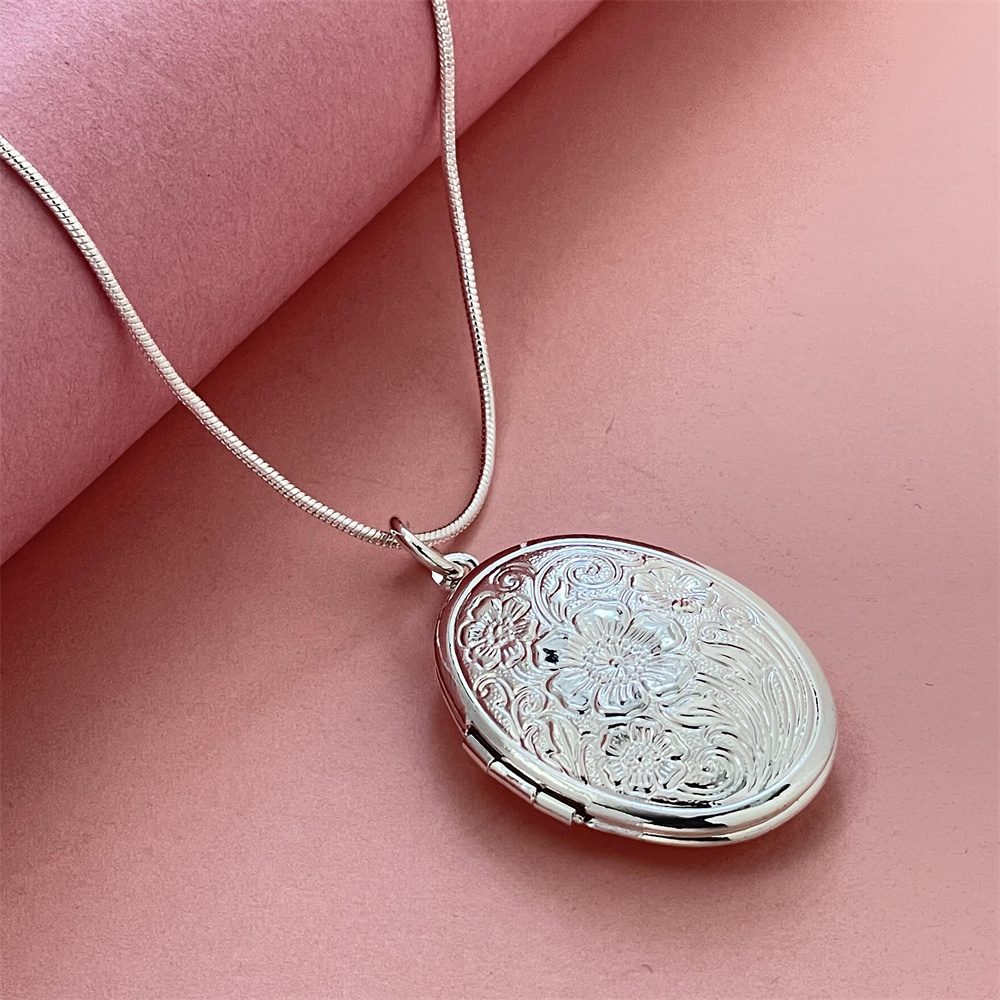 925 Silver Snake Necklace Oval - 925 Sterling Silver Chain Necklace Men 评论和价格