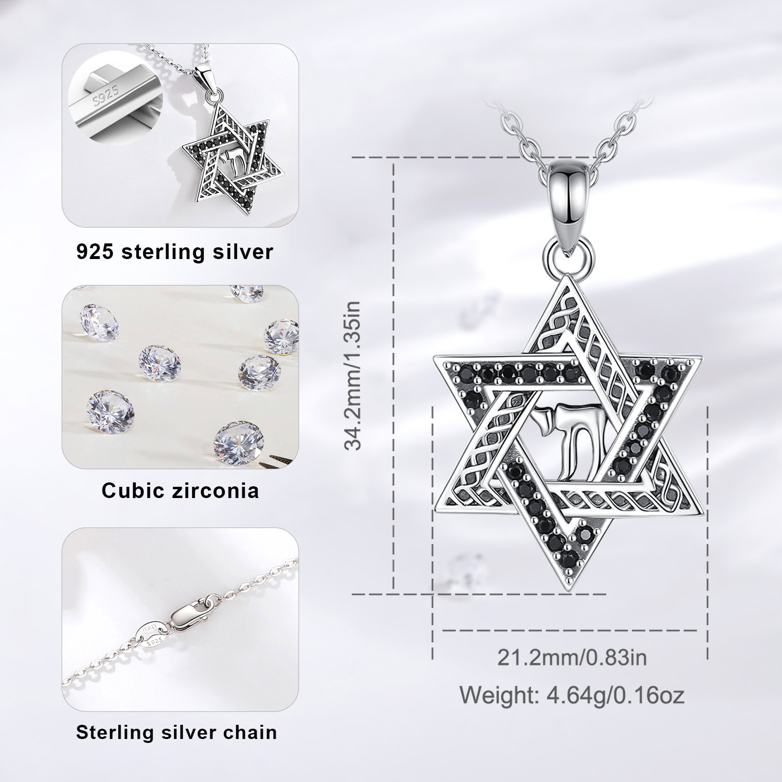 Eudora 925 Sterling Silver Sta - 925 Sterling Silver Chain Necklace Men 评论和价格