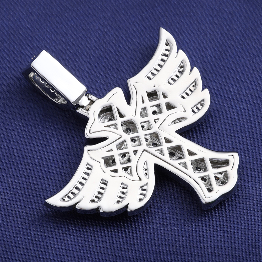 Hip Hop Full Diamond 18k gold  - Cross Pendant Necklace Gold 评论和价格